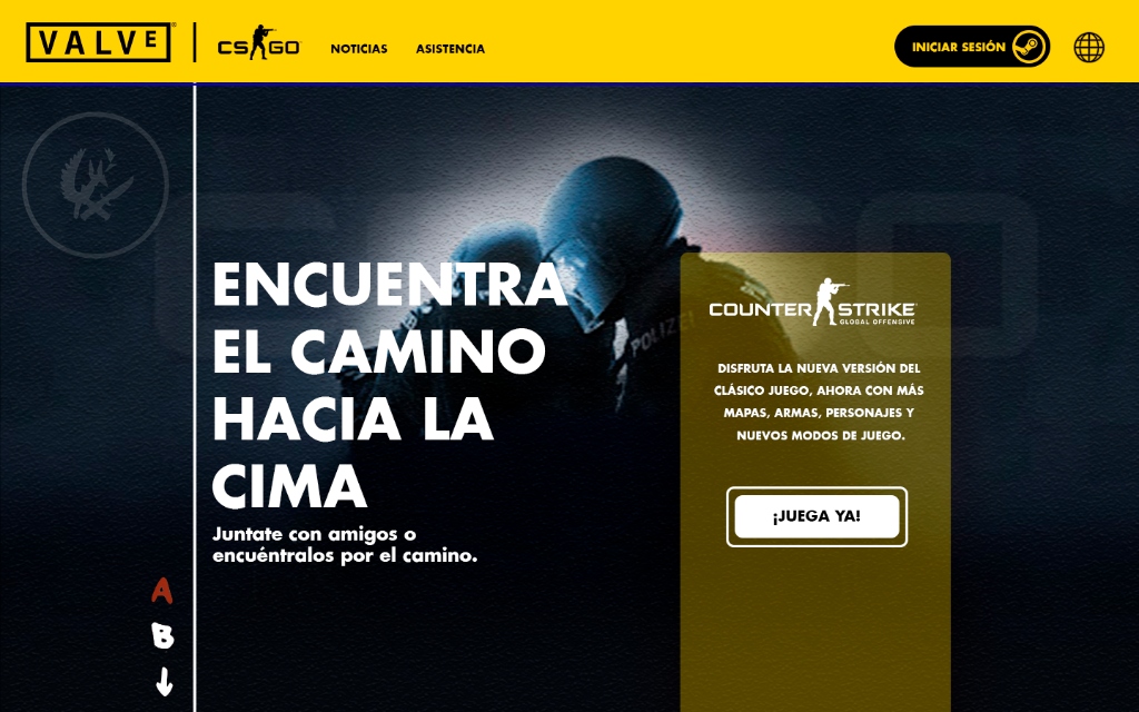 CS:GO Landing Page Design